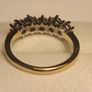 18ct Gold Vintage Diamond and Sapphire 5 Stone Ring Image 10