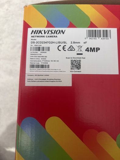 Hikvision network camera