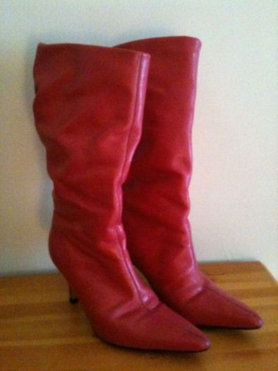 Pink playboy boots