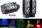LED 8x10W RGBW Moving Head Light LED Spider Beam Stage Lighting DMX 512 Spider Light Good for Home Party Rave DJ Nightclub Party