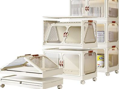 Large Plastic Storage Boxes With Lids 5 Pack Multi Use Storage Box ...