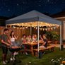 Pop Up Gazebo 3m x 3m - Instant Setup Portable Gazebo with Carry bag, 4 Sandbags and 8 Stakes for Outdoor Events, Parties & Camping - Dark Grey Image 5