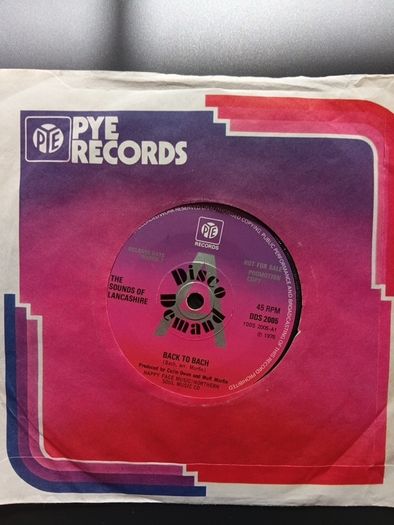 Back to Bach 7" vinyl single PROMO The sounds of Lancashire