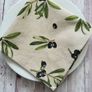 Table  runner ''Olives'' Matching napkins. Image 7