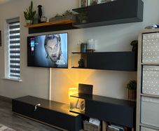Media wall furniture