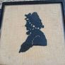 3 X Victorian Embroidered Silhouettes on Linen Image 5