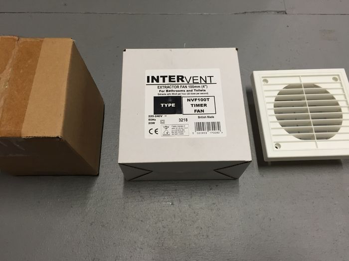 4" Fan with Timer Ducting and Grill Set