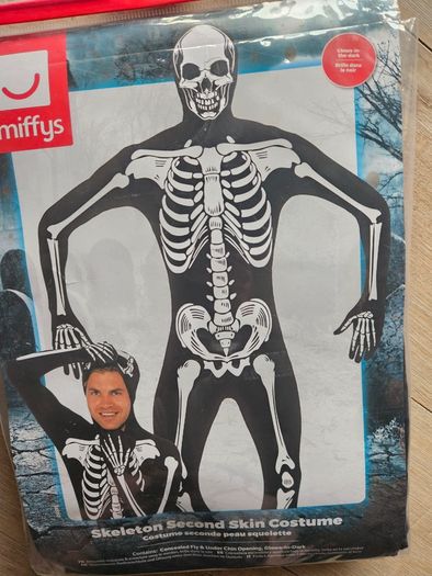 Skeleton Second Skin Glow In Dark Costume