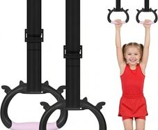 Gymnastics Rings Set, Children's Home Gym Equipment, Children's Adjustable Strap Strength Training Rings, Pulling Rings for Physical Training