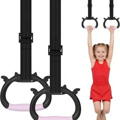 Gymnastics Rings Set, Children's Home Gym Equipment, Children's Adjustable Strap Strength Training Rings, Pulling Rings for Physical Training