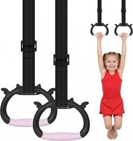 Gymnastics Rings Set, Children's Home Gym Equipment, Children's Adjustable Strap Strength Training Rings, Pulling Rings for Physical Training