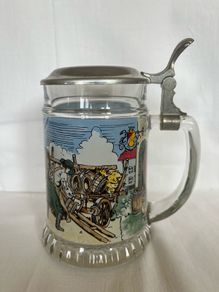 Beer Tankard with Pewter lid, made in west Germany, very good condition