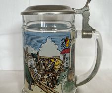 Beer Tankard with Pewter lid, made in west Germany, very good condition