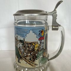 Beer Tankard with Pewter lid, made in west Germany, very good condition
