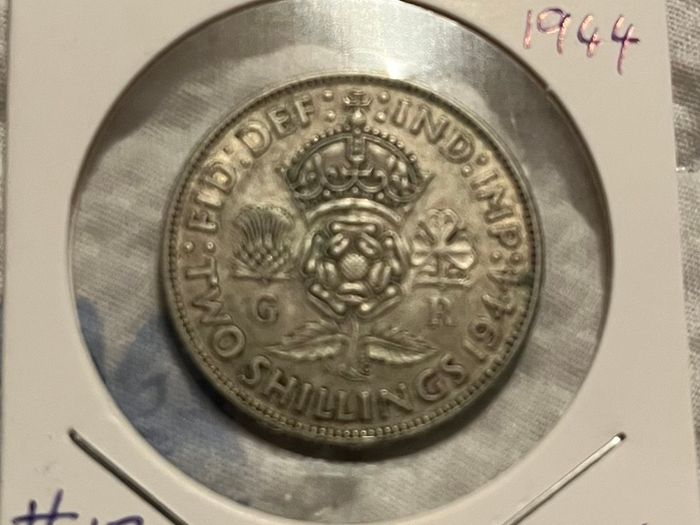 British Florin 1944 (50% Silver)