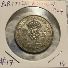 British Florin 1944 (50% Silver)