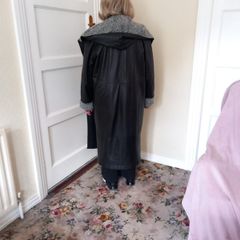 "Erre" Genuine Leather Coat Black.  Fully Lined  With Mohair/Wool/Acry.  Made in Italy