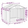 Dog House with Roof Black 117x103x102 cm Galvanised Steel Image 3