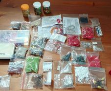 Assortment of beads for jewelry making