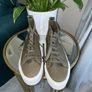 Ladies Khaki Green & White Retro Trainers from Stradivarius Size UK 5 / EU 38 Image 10