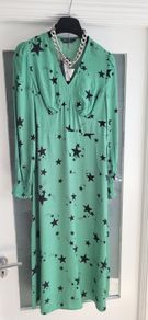 M&S Collection green mix star midi Sz 8 - Bnwt Rrp 70