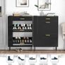 Wooden Shoe Storage Cabinet with 2 Flip Drawers and 3 Open Shelf Narrow Storage Unit with Anti-Tip Design for 12-16 Pairs Shoes, Slim Shoe Rack for Hallway 75 x 24 x 105 cm Image 3