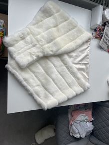 Paul Costello Luxury Ivory Cape and Hand muff