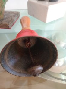 Antique Bronze School Bell
