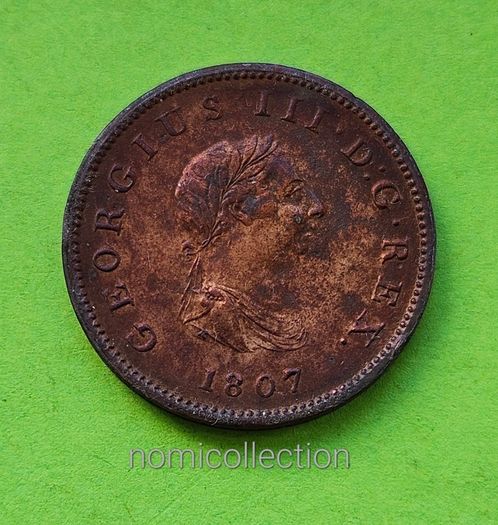 United Kingdom 1807 year Half Penny.