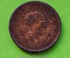 United Kingdom 1807 year Half Penny.