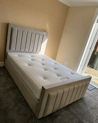Double & King Size Bed Frame With Mattress Opt