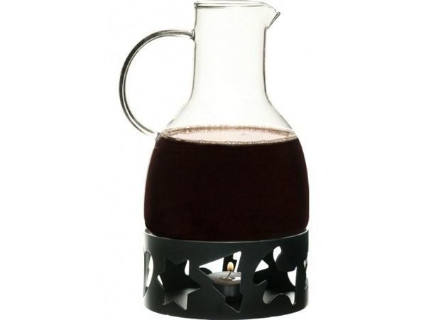 Sagaform Mulled Wine Jug Carafe with Warmer, Scandinavian motifs