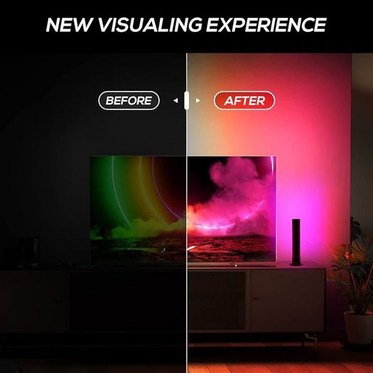 FREE EXPRESS SHIPPING  Smart LED Light Bar,RGB Lamp with Multiple Lighting Effects and Music Modes Mood Light,PC,TV Backlights,Movies,Room Decoration,Desk,Gaming Accessories Stuff