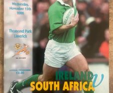 Very Rare 2000 Ireland v South Africa - 'A' International Match Programme