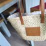 Cavalli Class Shopper/Beach Straw & Leather Bag Image 10