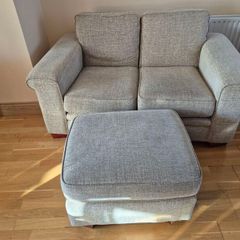 3 Seater & 2 Seater Sofa Suite with Matching Footrest
