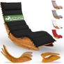 Sun Lounger with Cushion FSC Certified Swing Lounger Set for Balcony, 195 x 60 cm Image 2