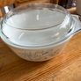 Vintage Pyrex England Blue Iris with Lid Image 6