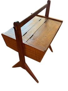 Mid Century Double Compartment Work Box