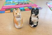Vintage sweets Tins Hunky Dory 1986 Dana Kubick Kitty Cat Mouse fish flowers Tins Container Made in England vintage  cats
