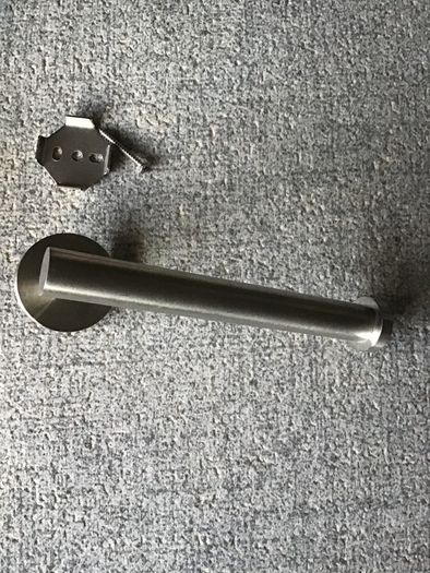 Brushed Chrome Towel Rail & Toilet Roll Holder