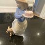 Nao by Lladro porcelain girl with dog and cake Image 3