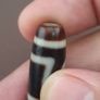 Antique Hiamalayn Tibetan circle & Square Eyes Agate Dzi Bead Amulet Pendant Image 9