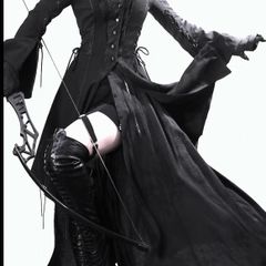 Black Gothic Hooded Dress and Coat