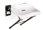 Folding wall fixed stainless steel shower seat with legs