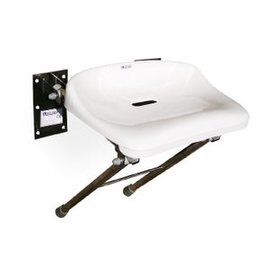Folding wall fixed stainless steel shower seat with legs