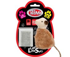 Pet Nova Cat Brown Mouse With Catnip Toy