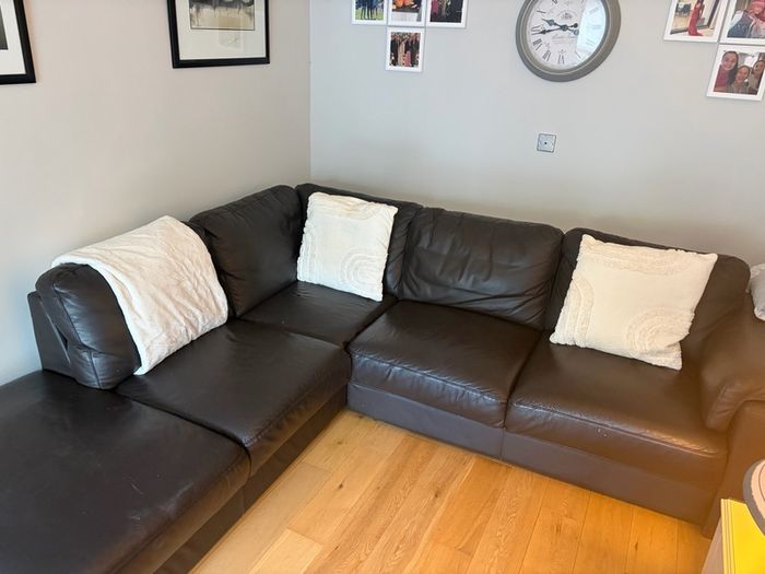 Dark Brown leather sofa