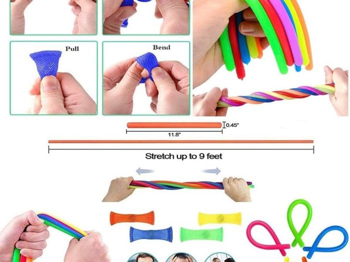 Fidget Toys, Fidget Toys Pack for Kids, Sensory Fidgets Pack Anxiety Relief Toys for Autism, Simple Fidget Toys Set with Fidget Popper for Party Bag Filler, School Classroom Reward (FREE POSTAGE)