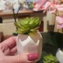 Assorted Artificial Plants in Stone Plant Pots x4 Image 2